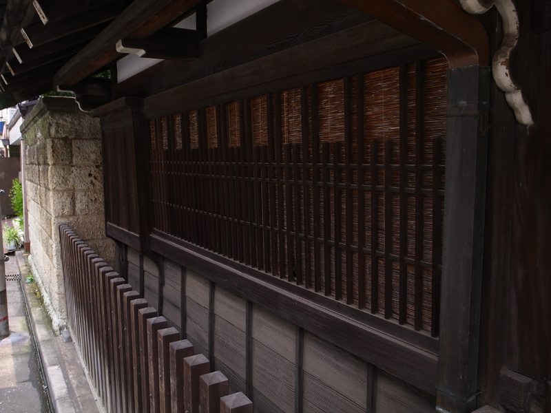 日本家屋の格子窓